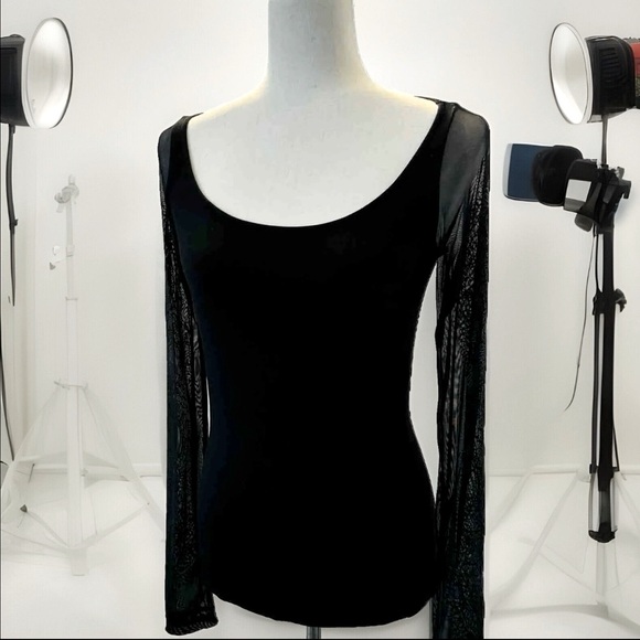 FERRE Gianfranco ferre TATOO VINTAGE TOP BLACK SIZE M VGC - Picture 1 of 16